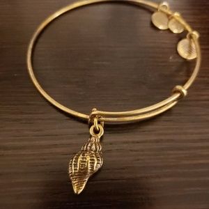 Alex and Ani - Gold Shell Charm Bracelet